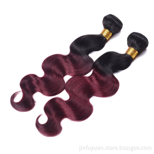 fast Shipping Brazilian body Wave Hair Weave Bundles Color 1b/99j Human Hair 10-24 inch Remy Hair Extension